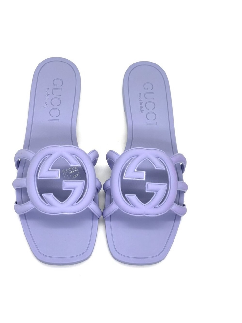 Gucci Lilac Interlocking GG Slide Sandals